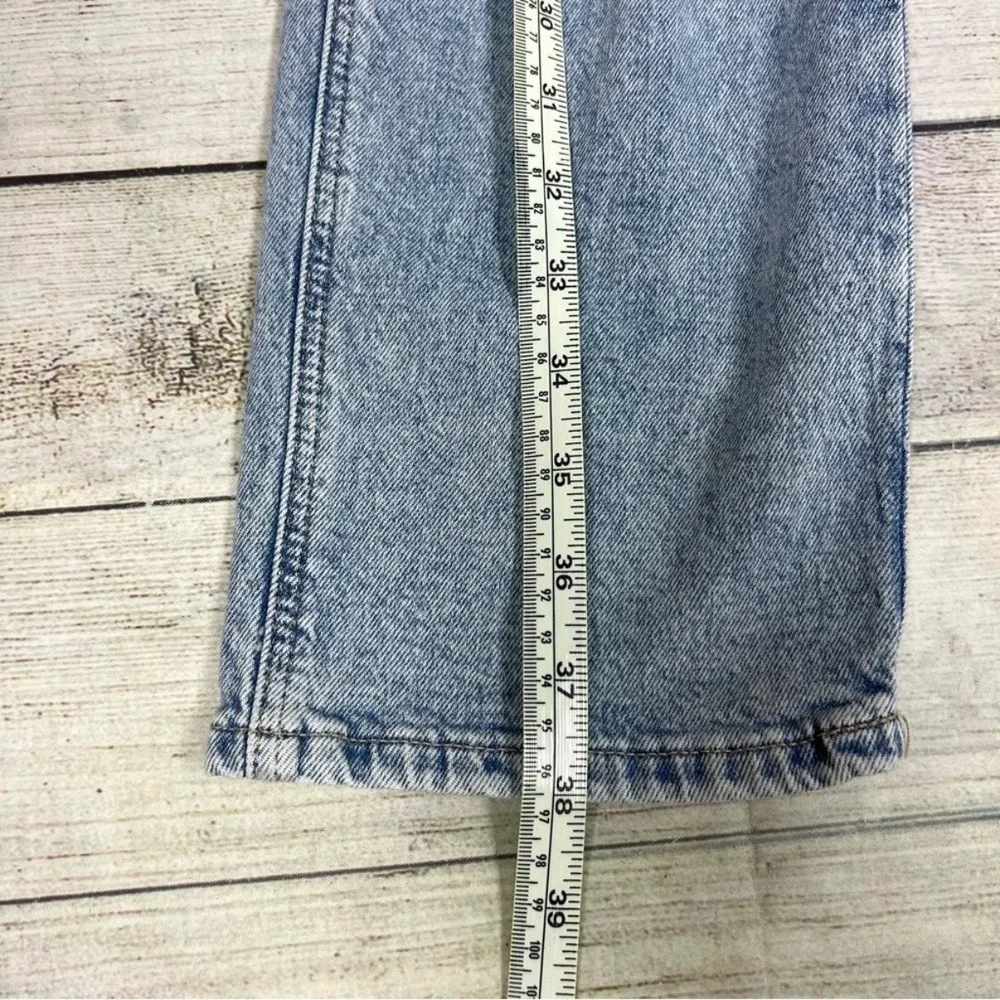 H&M‎ Kids Light Wash Denim Overalls Blue Straight Leg Stretch Size 6 11909928